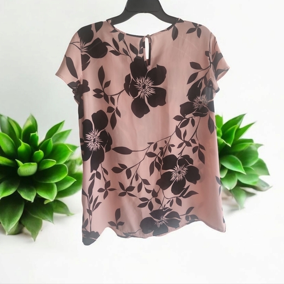 Liz Claiborne Elegant Lightweight Floral Blouse Size Large - Picture 4 of 8